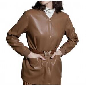 NEW BYRD sierra varsity jacket in brown